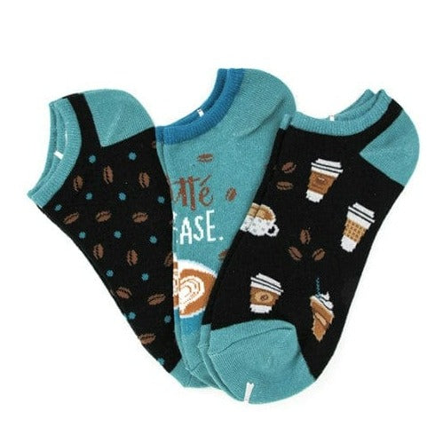 Coffee Women's No Show 3 Pack Blue