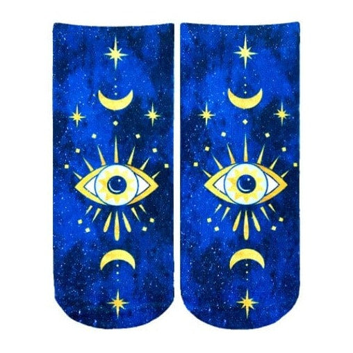 Eye Protect Ankle Socks Blue