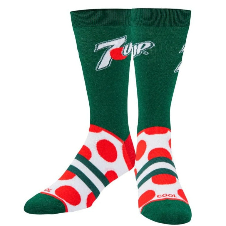 7UP Big Dots Men&#39;s Crew Socks Green