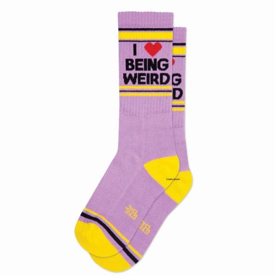 I Love Being Weird Unisex Crew Socks Purple