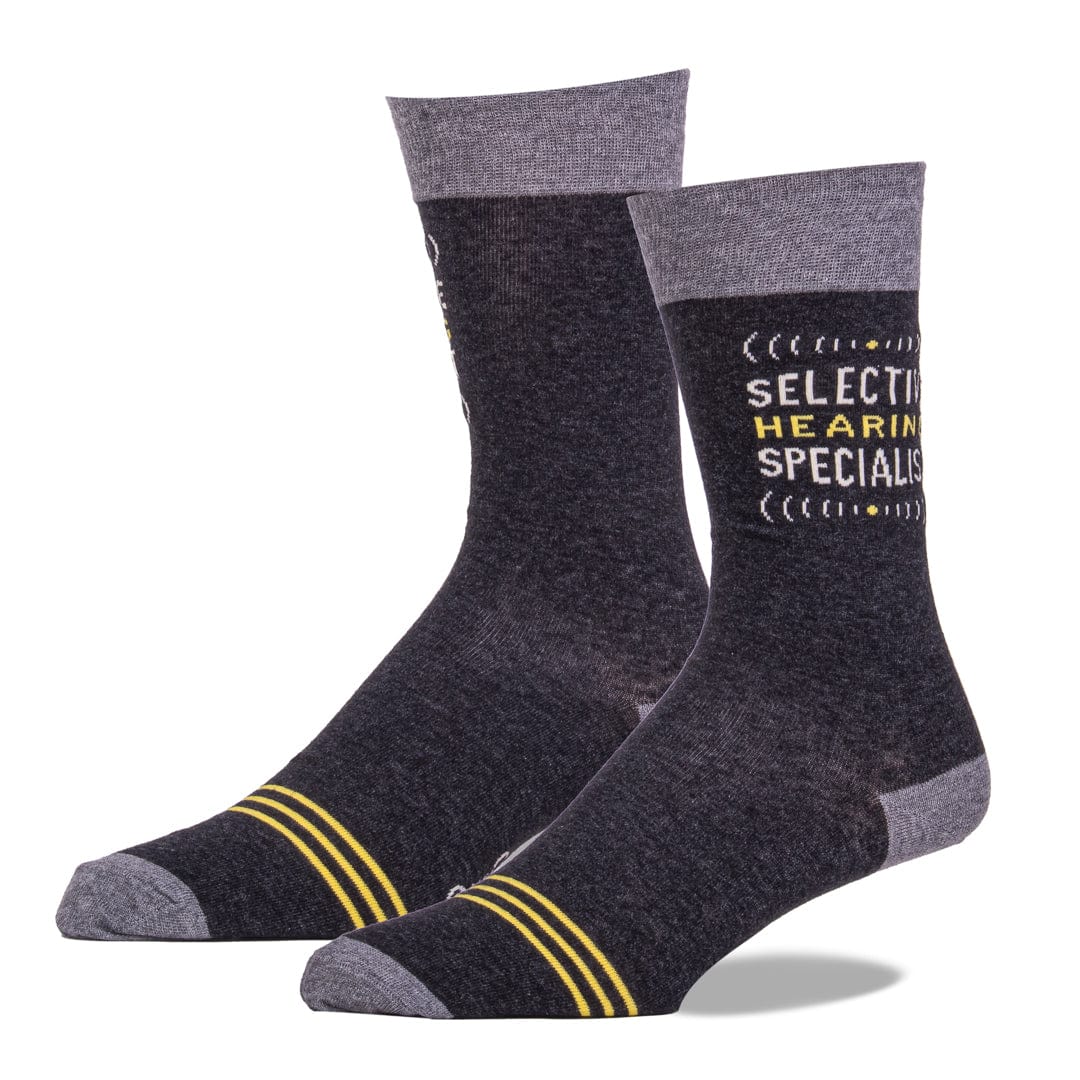 Selective Hearing Specialist Sock Men’s Crew Socks black