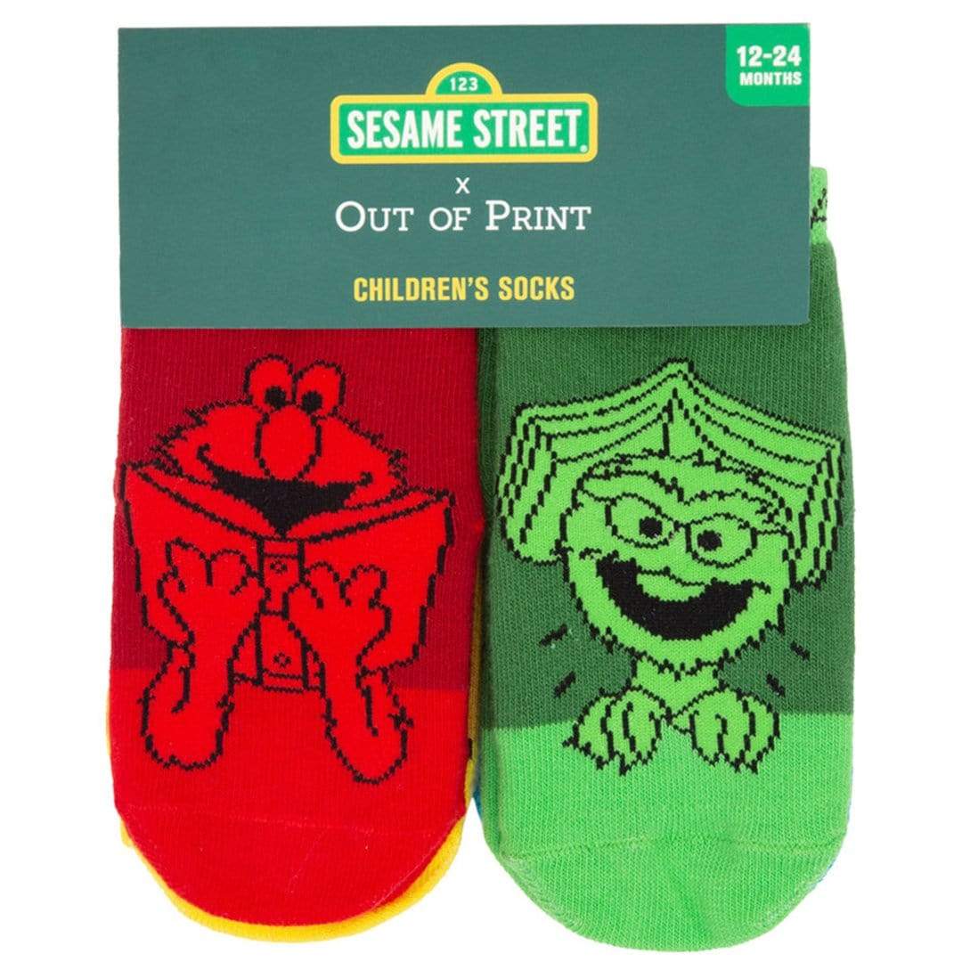 Sesame Street Pack of 4 Crew Socks Multi Colored