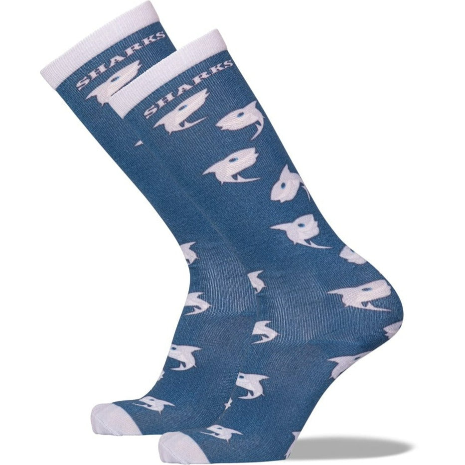 Shark Socks Unisex Knee High Sock One Size Fits Most / Navy