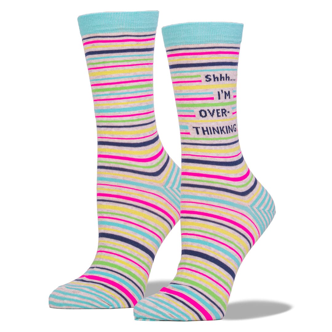 Shhh I'm Overthinking Women's Crew Socks - John's Crazy Socks