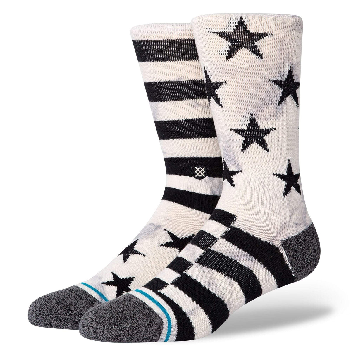 Sidereal 2 Men&#39;s Crew Sock Muted Stars and Stripes