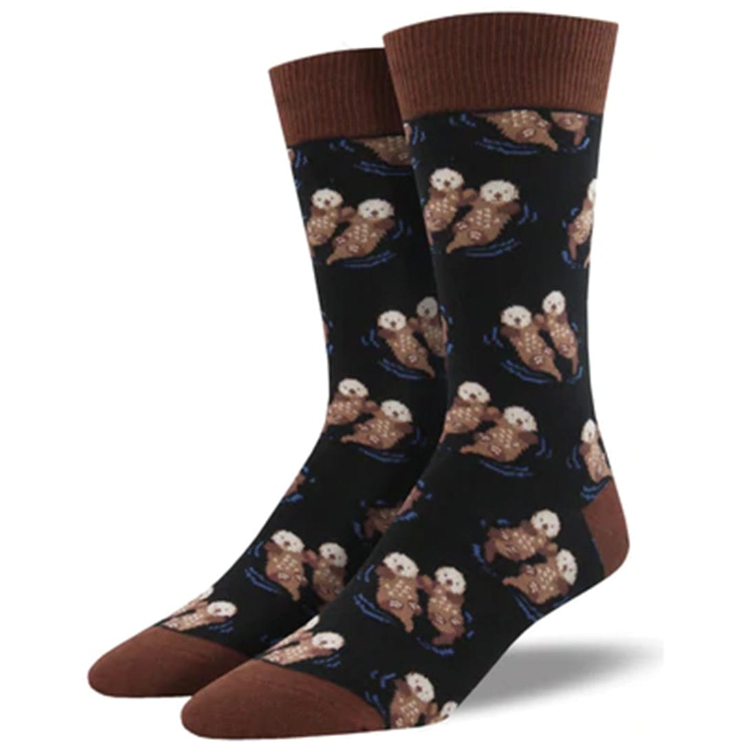 Significant Otter Brown Men’s Crew Sock Black and Brown / 10-13