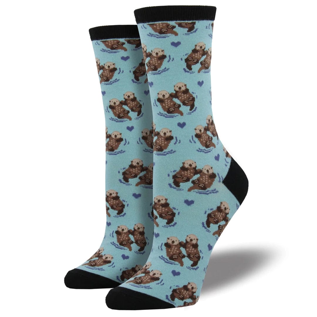 Significant Otter Socks Women's Crew Sock blue