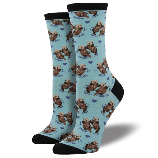 Significant Otter Socks Women's Crew Sock blue