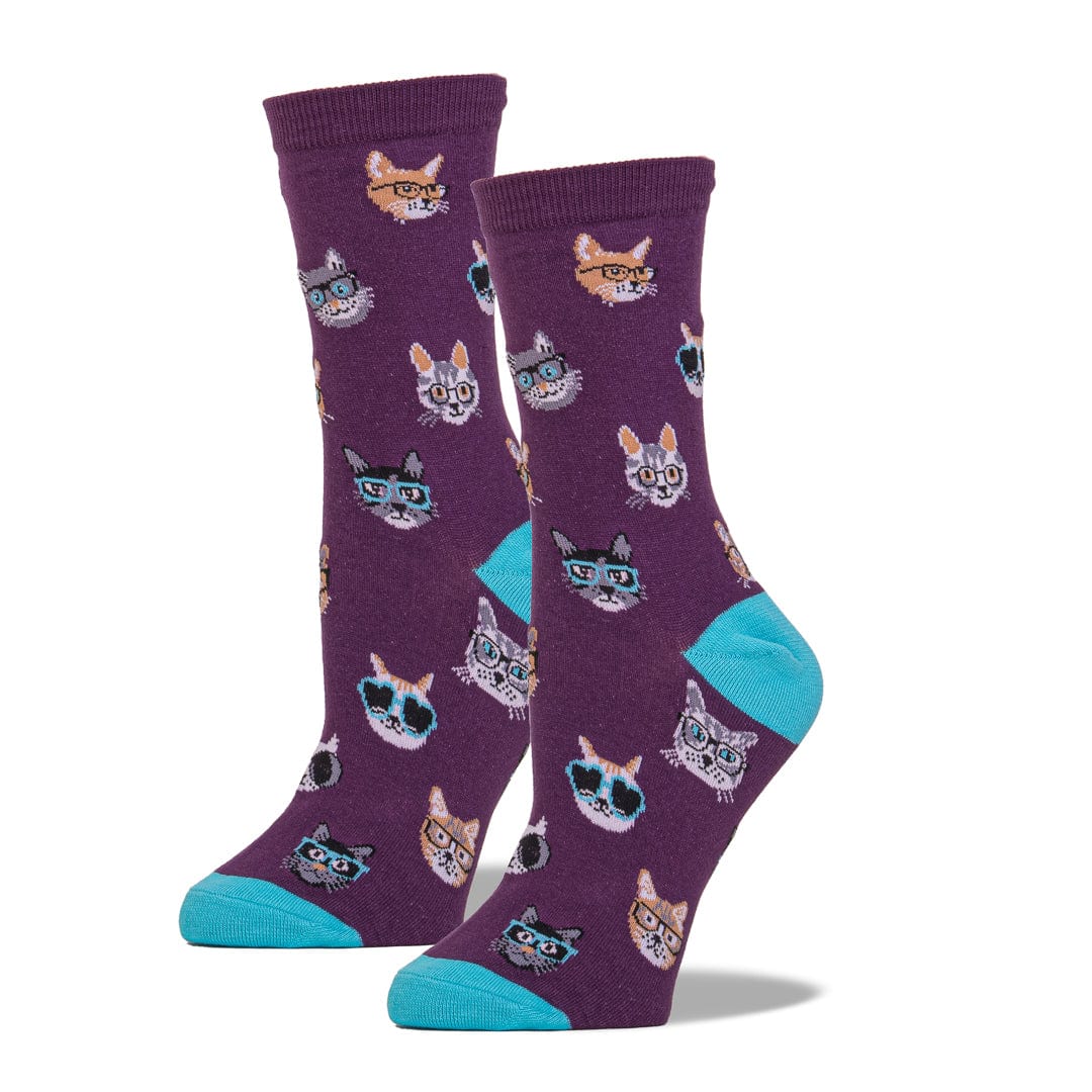 Smarty Cats Socks Womens Crew Sock