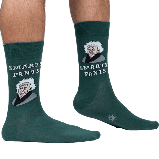 Smarty Pants Men's Crew Socks Green