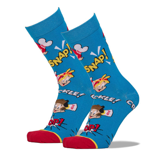 Snap, Crackle, Pop Crew Sock Men's / Blue