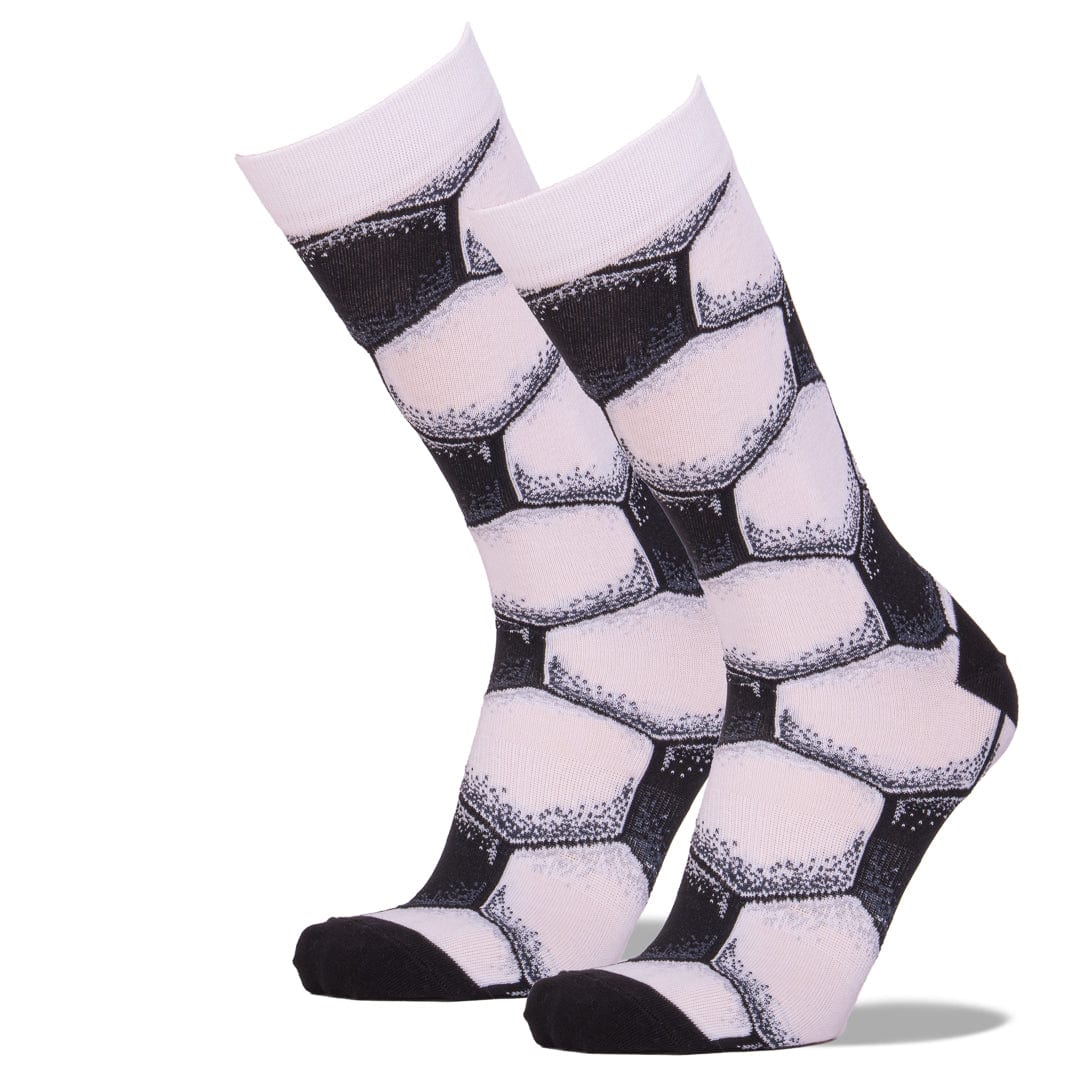 Soccer Ball Socks Men’s Crew Sock White