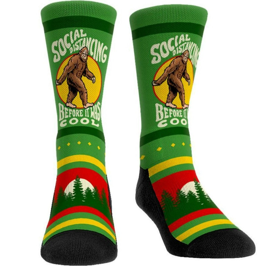 Social Distancing Before it Was Cool Men's Crew Sock Green