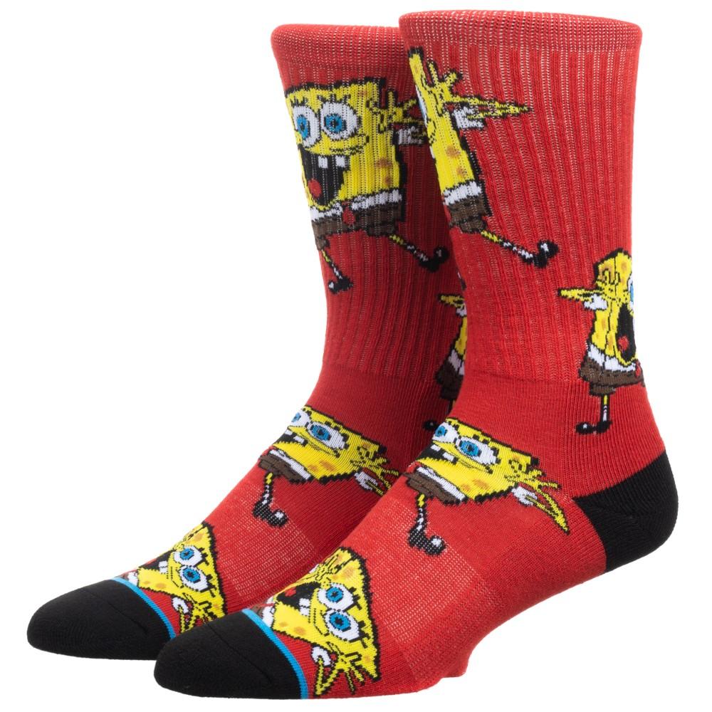 Spongebob All Over Print Athletic Crew Sock Orange