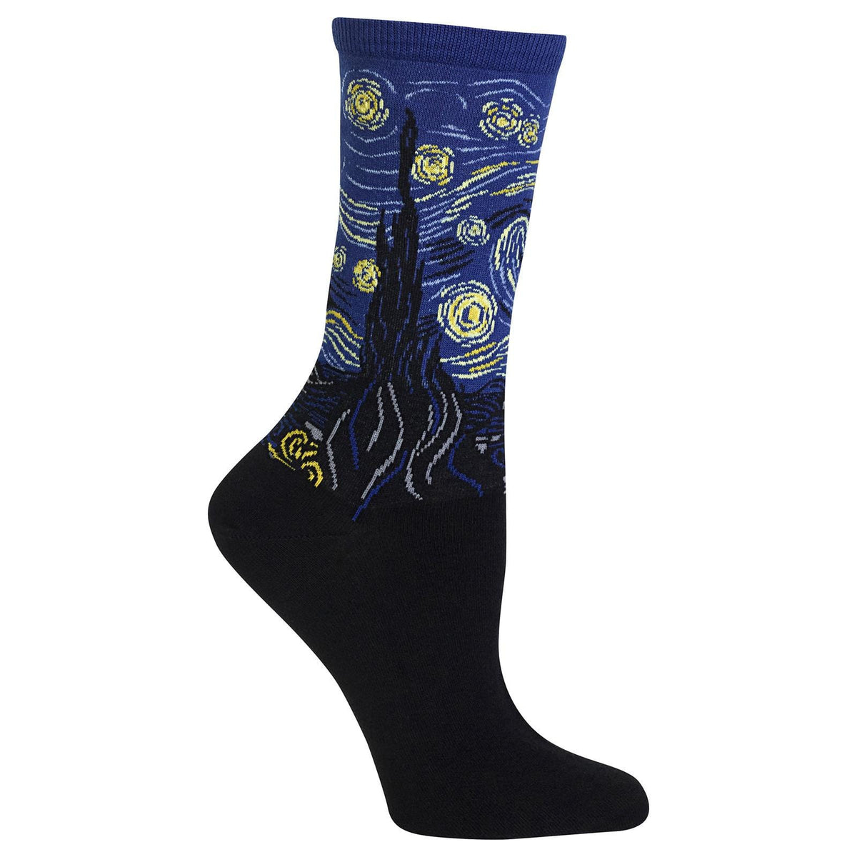 Starry Night Socks  Van Gogh Women&#39;s Crew Sock Blue