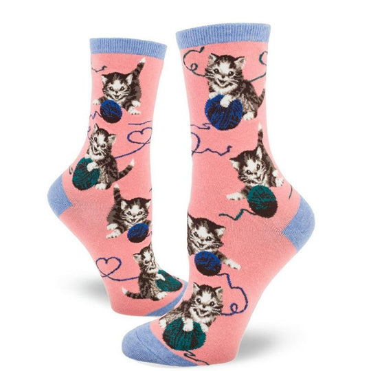 String Cat Women's Crew Sock Peach