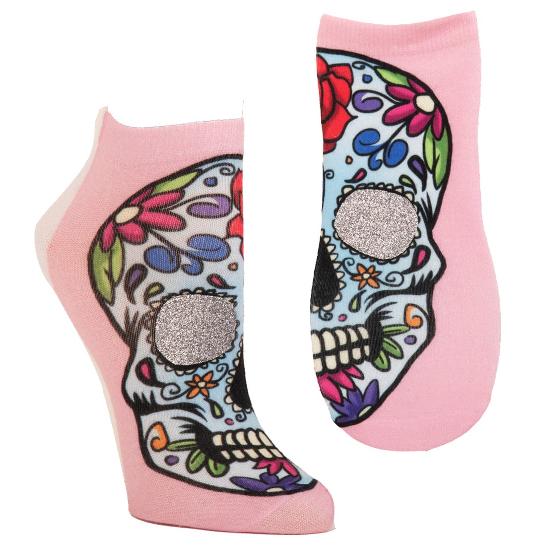 Sugar Skull Socks Ankle Sock Pink