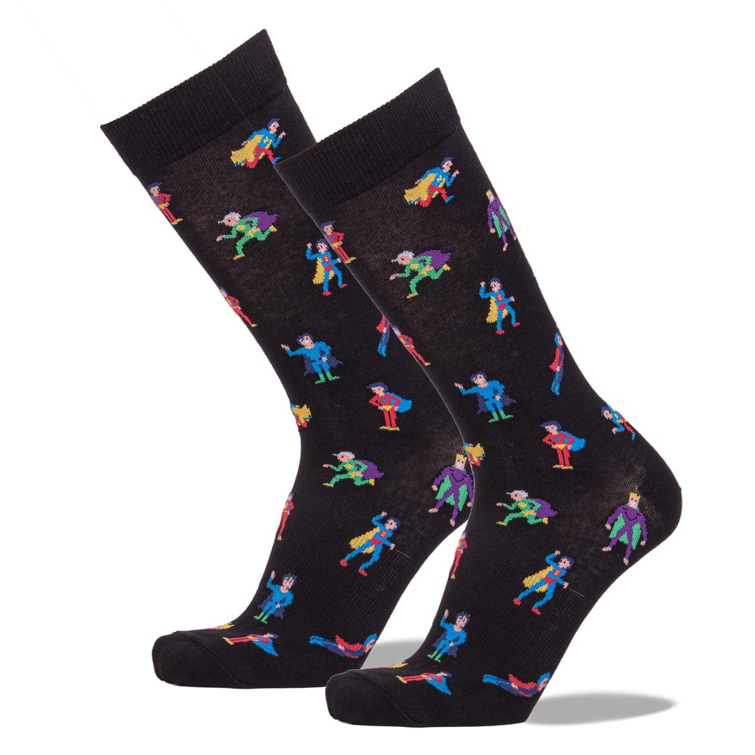 Super Hero Men’s Crew Sock Black