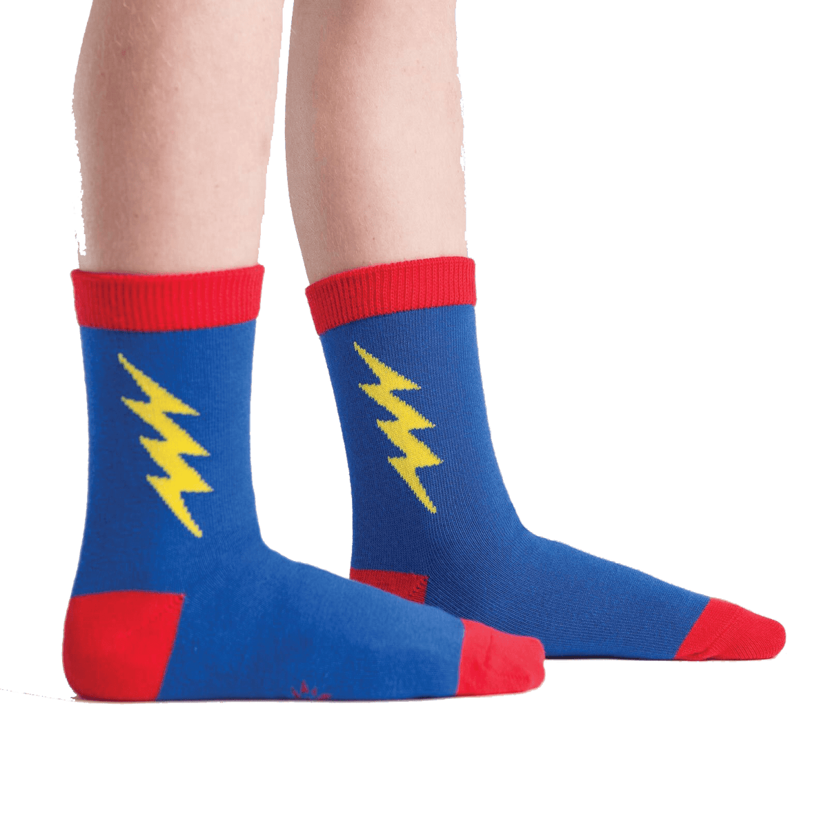 Super Hero Youth Crew Sock Blue