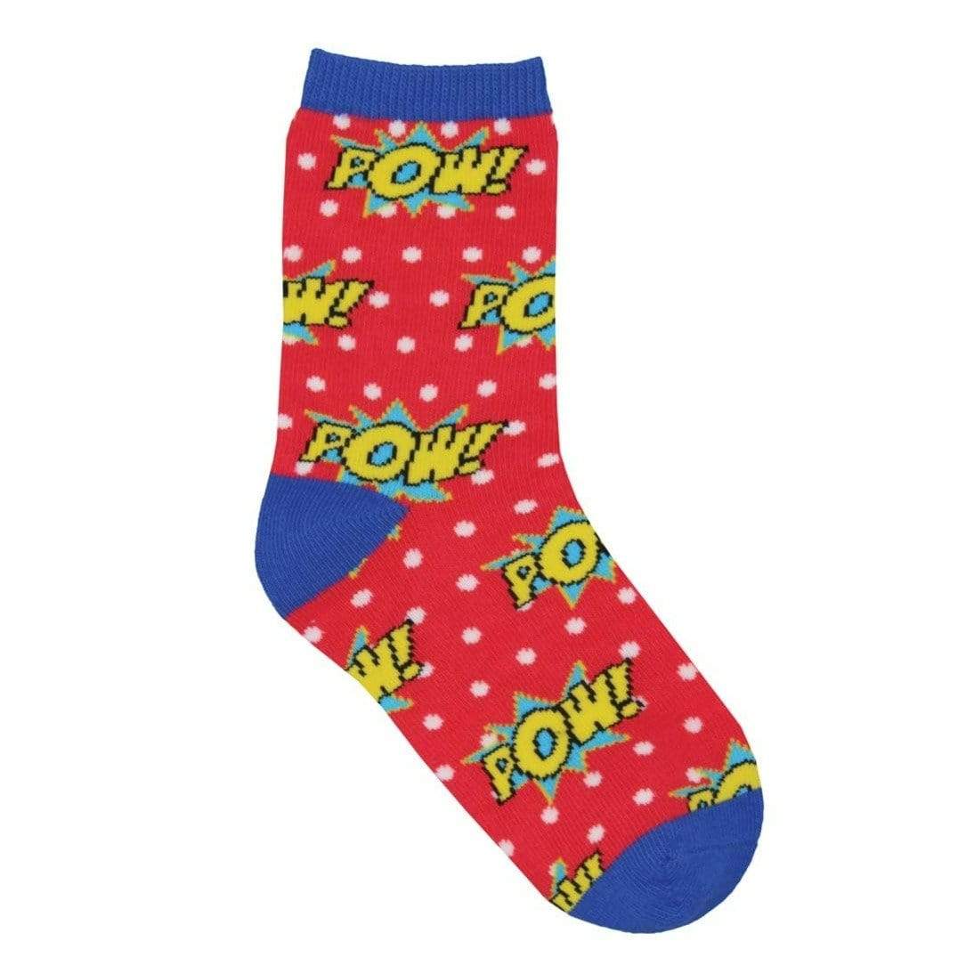 Super Powered Children's Crew Sock Red