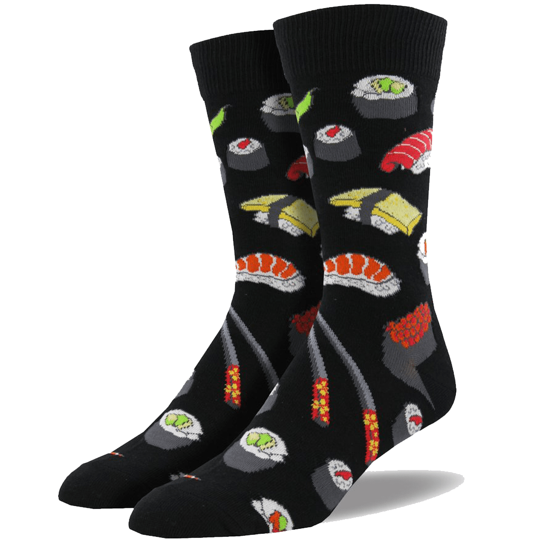 Sushi Men's King Size Sock Black / King Shoe Size 12-15