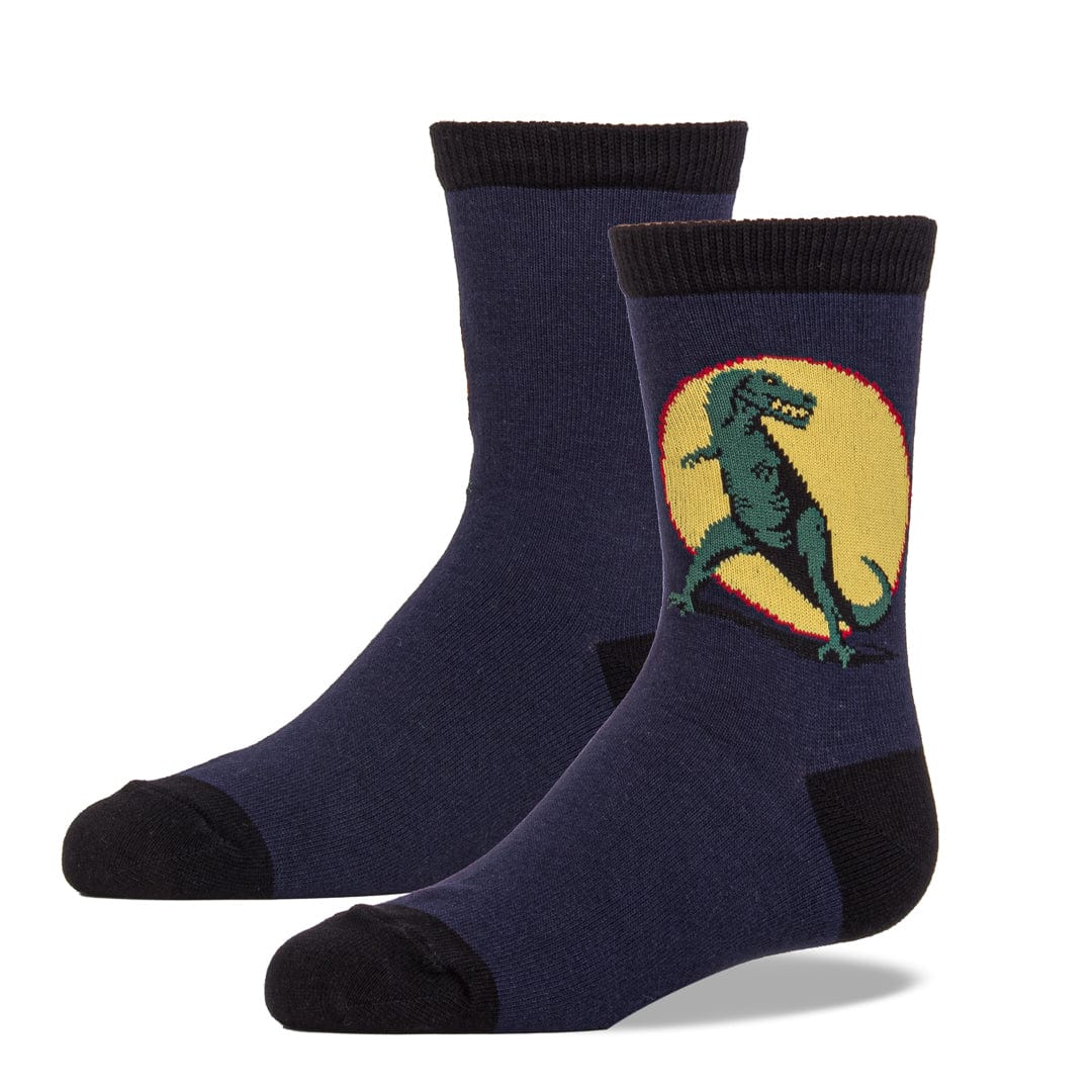 T-Rex Youth Crew Socks Ages 3-6 Blue
