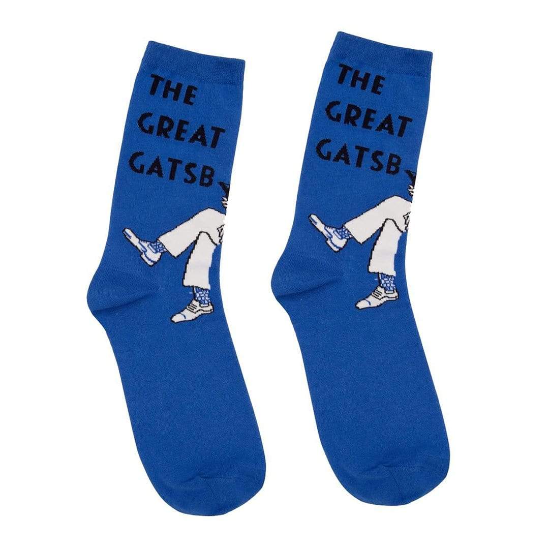 The Great Gatsby Socks Unisex Crew Sock Women's/Small / blue