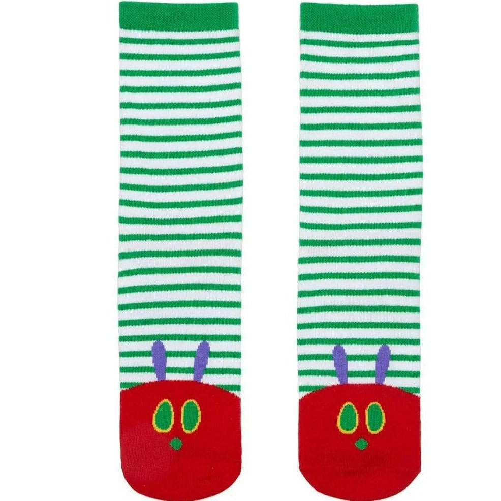 The Very Hungry Caterpillar Socks Unisex Crew Sock Men's / green