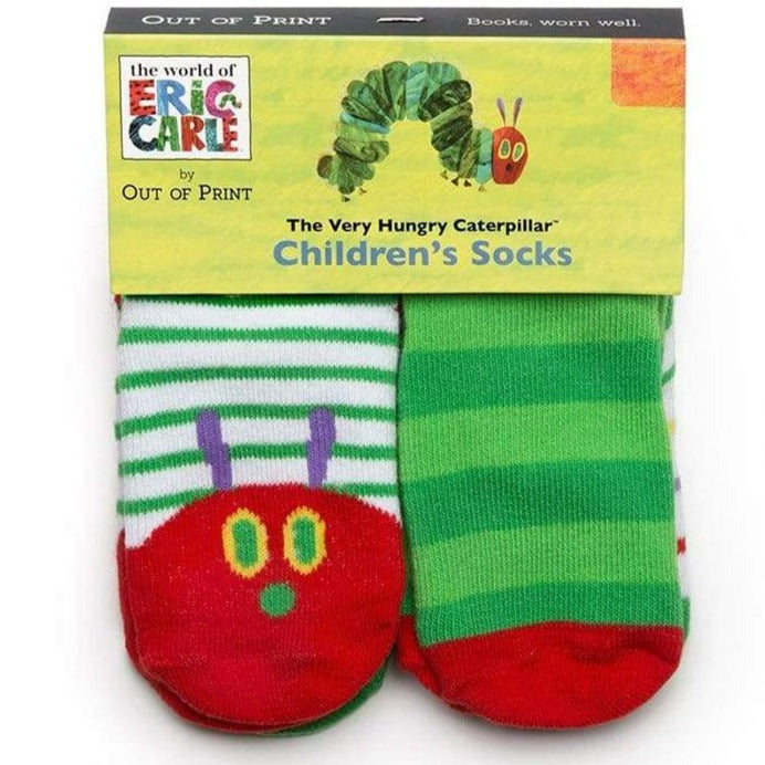 The Very Hungry Caterpillar Socks Children Ages Two to Three green