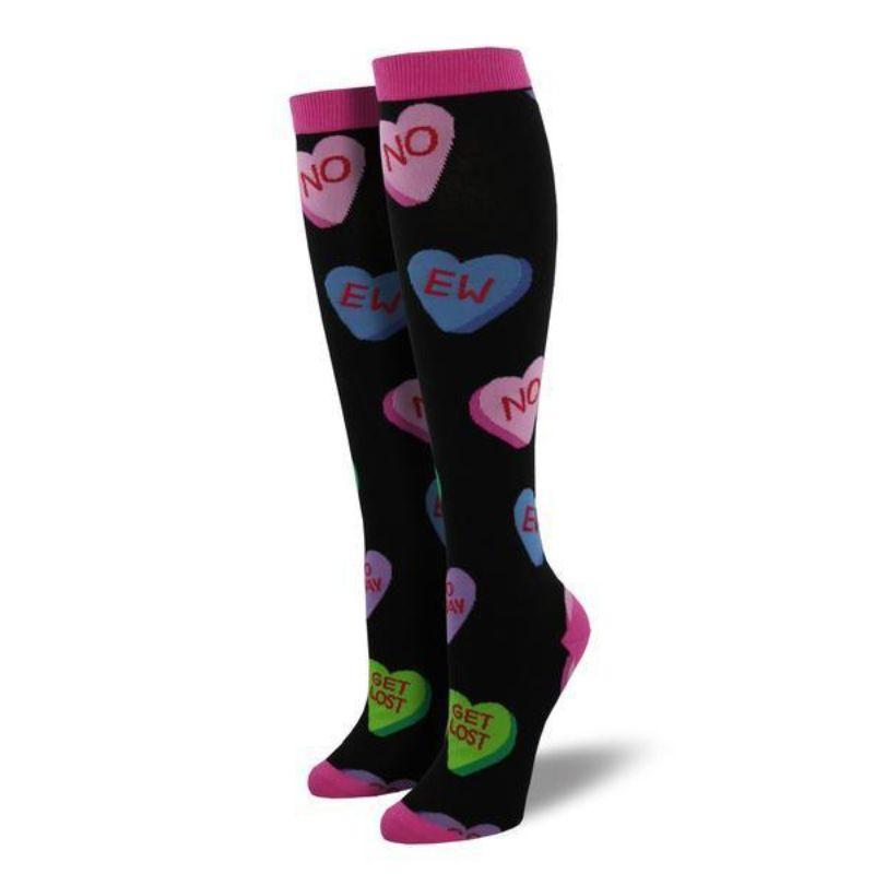 Tart Hearts Socks Women&#39;s Knee High Sock Black
