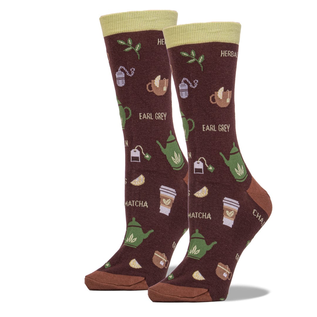 Tea Women's Crew Socks Brown