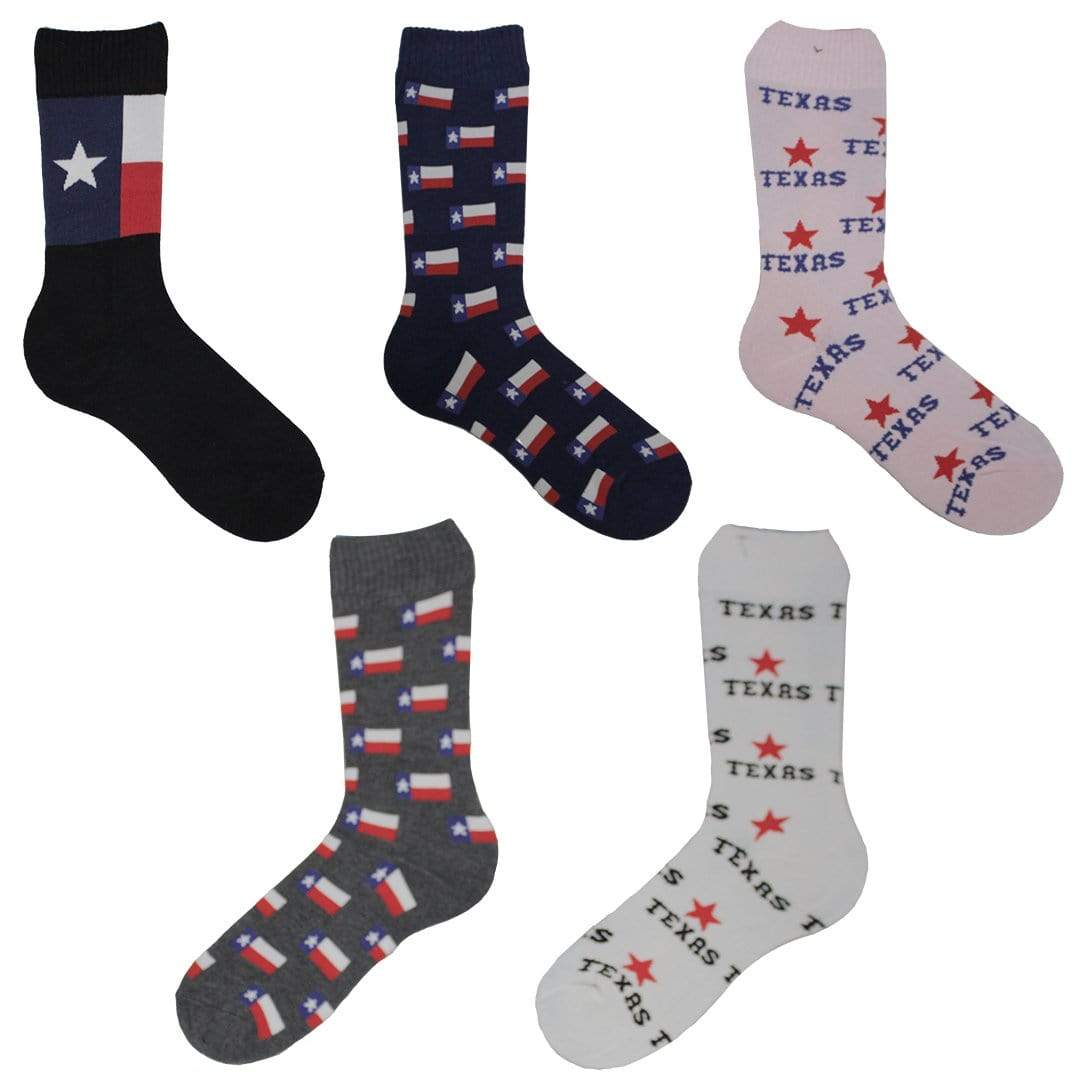 Texas Strong Family 5 Pack Crew Socks Multi