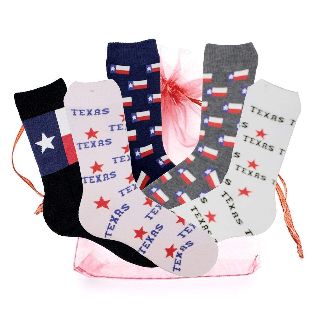 Texas Strong Family 5 Pack Crew Socks Multi