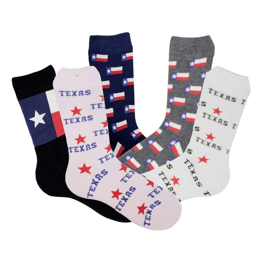 Texas Strong Family 5 Pack Crew Socks Multi