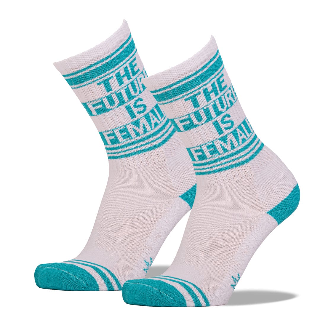 The Future Is Female Unisex Gym Sock White