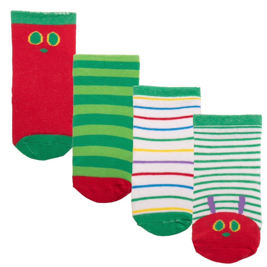 The Very Hungry Caterpillar Socks Children Ages Two to Three green