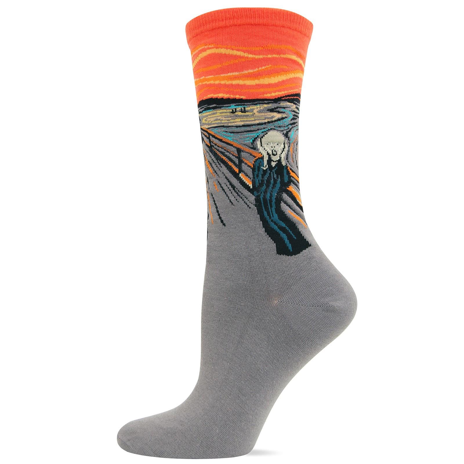 The Scream Women's Crew Sock Orange