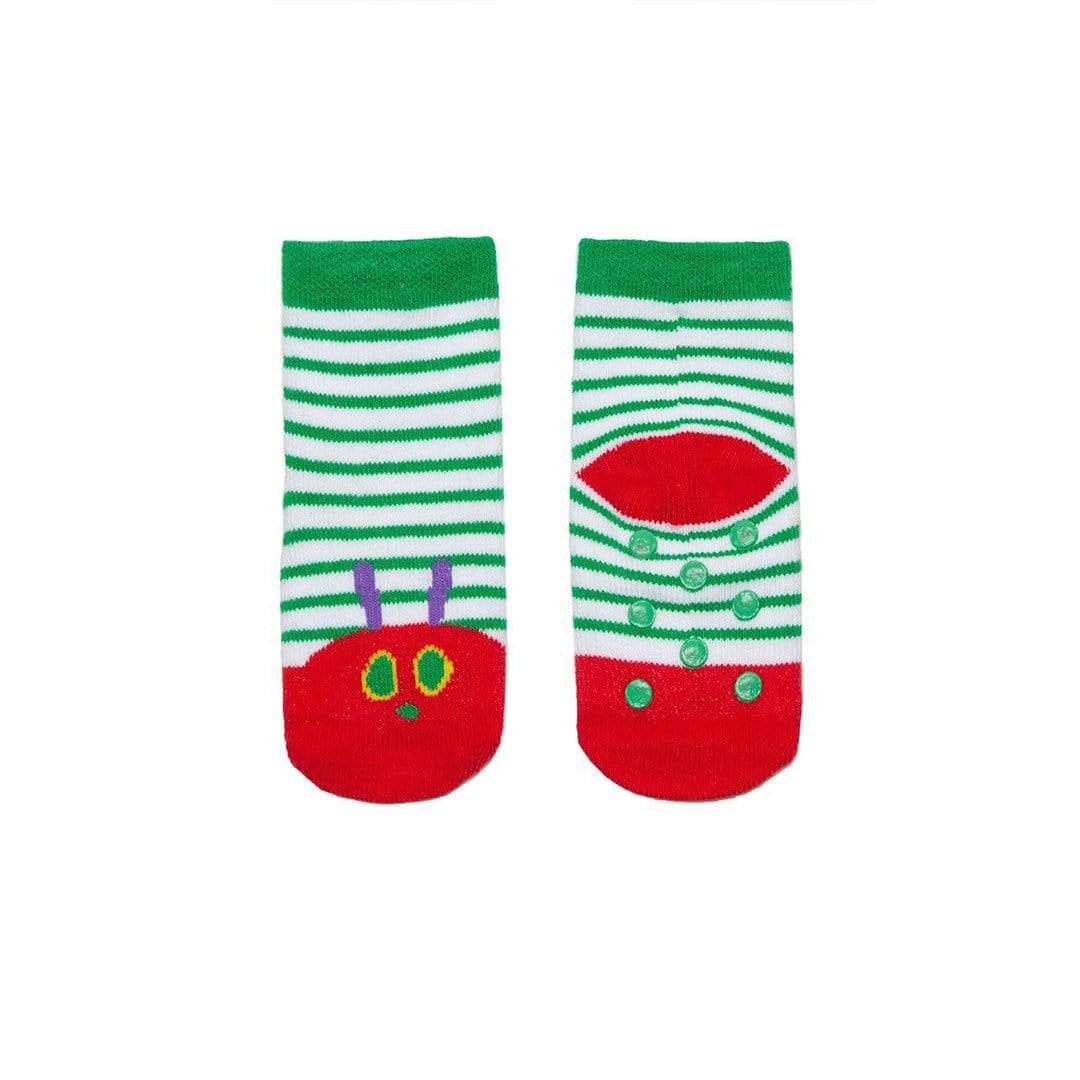 The Very Hungry Caterpillar Socks Children Ages Two to Three green