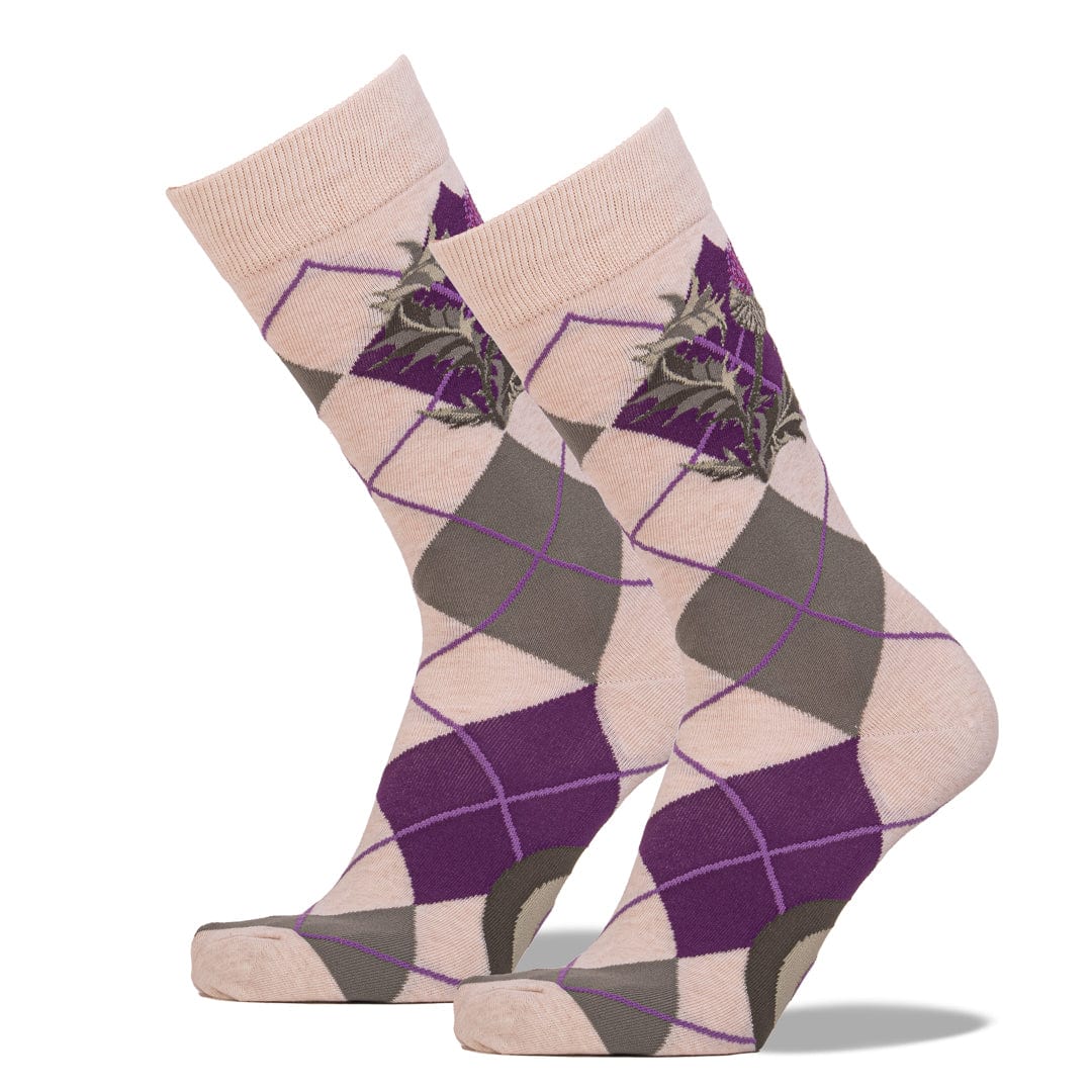 Thistle Socks Men&#39;s Crew Sock Cream