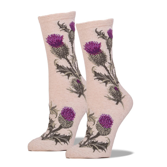 Thistle Socks Women's Crew Sock Cream