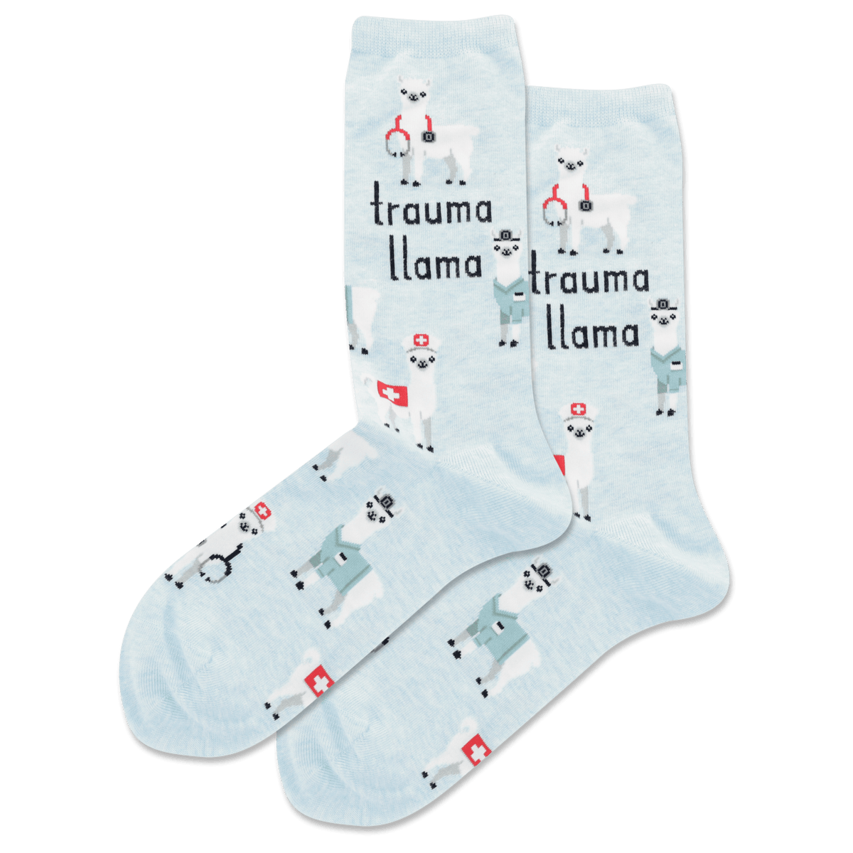 Trauma Llama Women&#39;s Crew Socks Mint