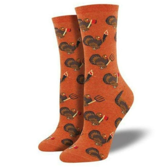 Turkey Revolution Thanksgiving Socks Women's Sock Orange