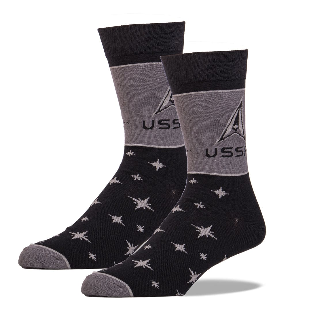 US Space Force Men&#39;s Crew Sock Black