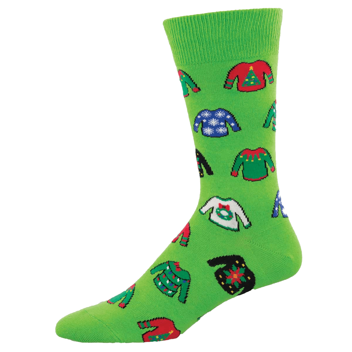 Ugly Sweaters Men's Crew Socks Green