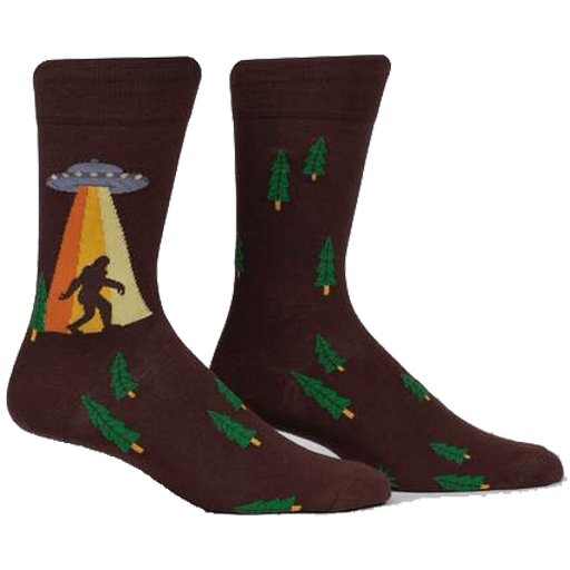 Unbelieveable Men's Crew Sock Brown