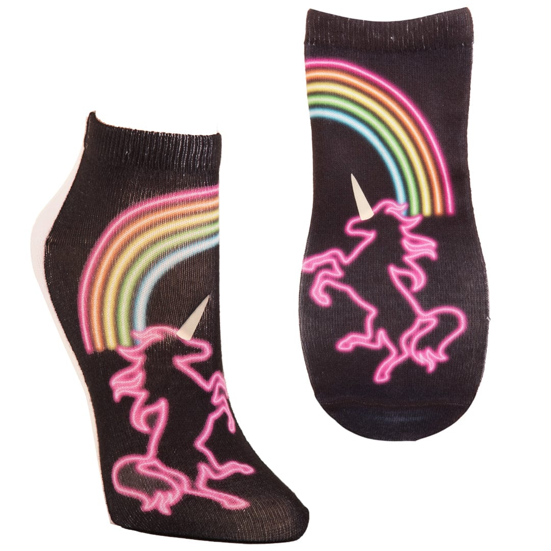 Unicorn Life Glow Ankle Sock Black