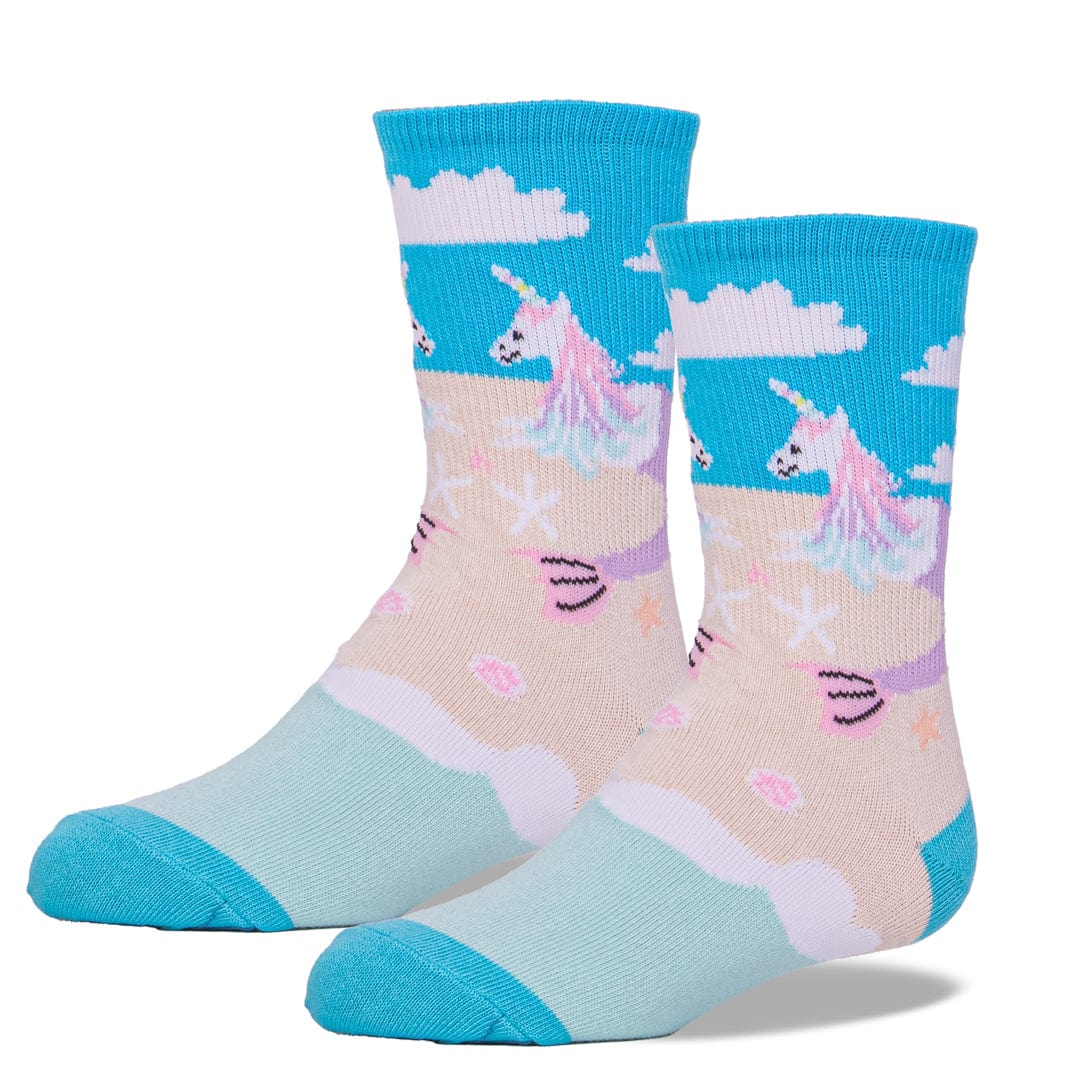 Unicorn Mermaid Socks Children&#39;s Crew Sock Blue