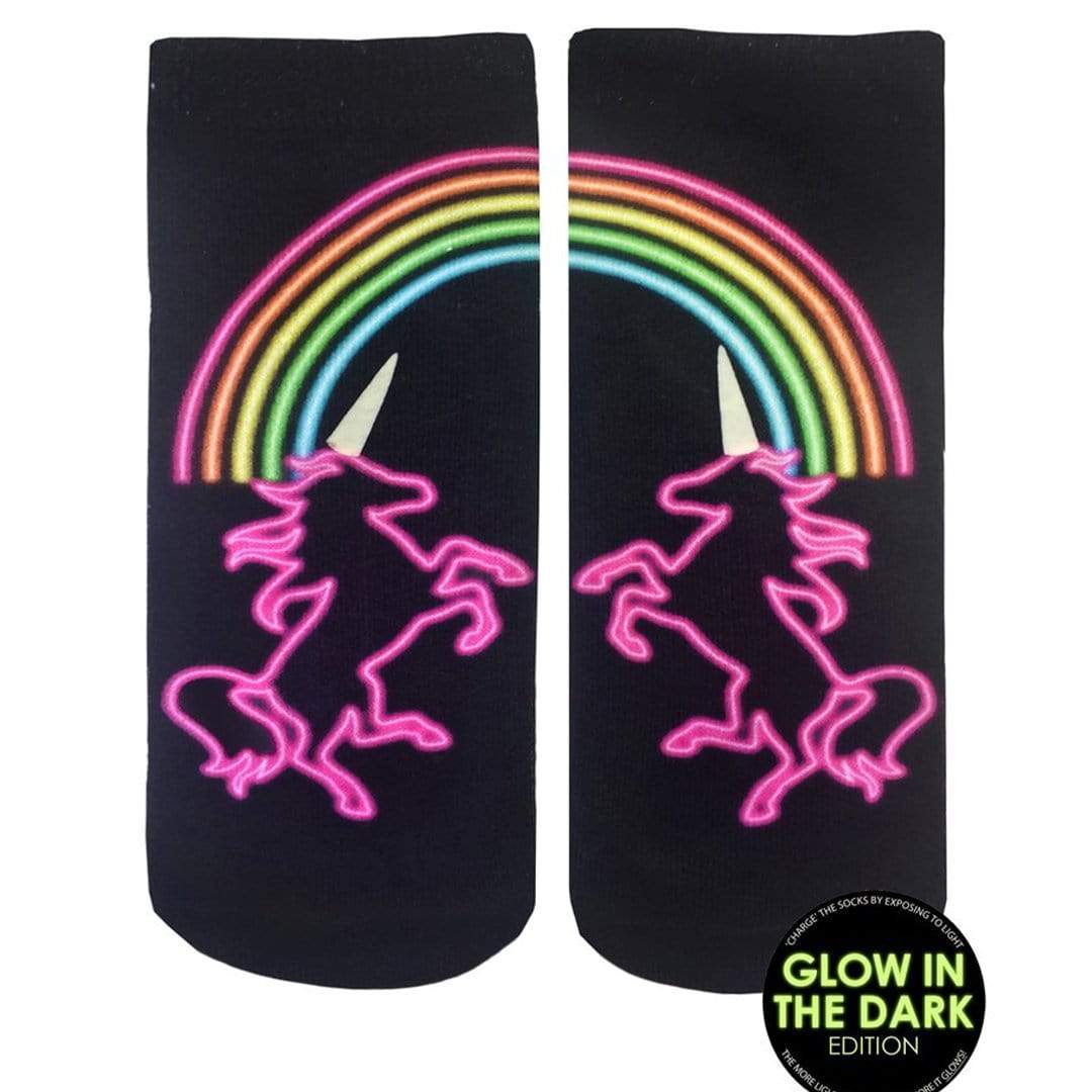 Unicorn Life Glow Ankle Sock Black