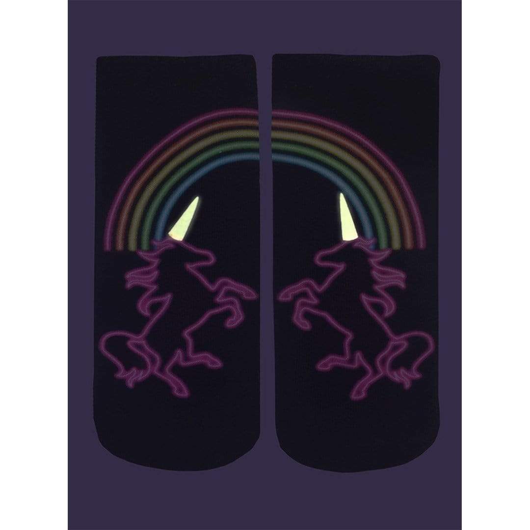 Unicorn Life Glow Ankle Sock Black