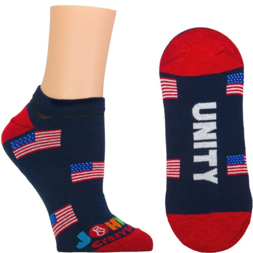 Unity Flag Unisex Low Cut Sock Navy